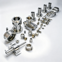 Mesin Bubut CNC Presisi Khusus 5 Axis, Mesin Penggilingan, Part Baja Tahan Karat, Pemesinan CNC, Part Aluminium Kecil
