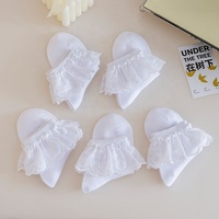 Chaussettes en coton dentelle respirante blanche pour enfants Chaussettes pour enfants en gros