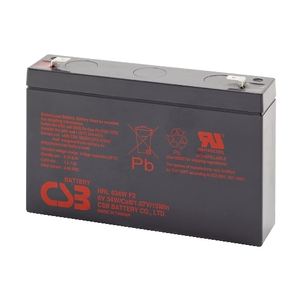 Batería de Plomo-Ácido Sellada CSB HRL 634W F2 6V 34W, Celda de 1.67V, Aplicación UPS de 15 Minutos, Fabricada en Italia - Product Image 1
