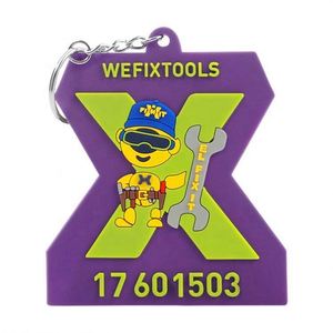 High Quality PVC Custom Keychain Cute Soft Rubber Keychain with <b>Blank</b> Logo for Promotional Gifts Quality Carabiners - Product Image 6