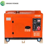 Groupe électrogène diesel silencieux à cadre ouvert 8 kW triphasé à démarrage automatique avec AVR ATS pour usage domestique