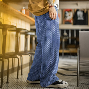 Pantalon décontracté pour homme Maden, taille mi-haute, écologique, coupe droite délavée style rétro, coupe décontractée et fluide, Tendance Automne 2026 - Product Image 3