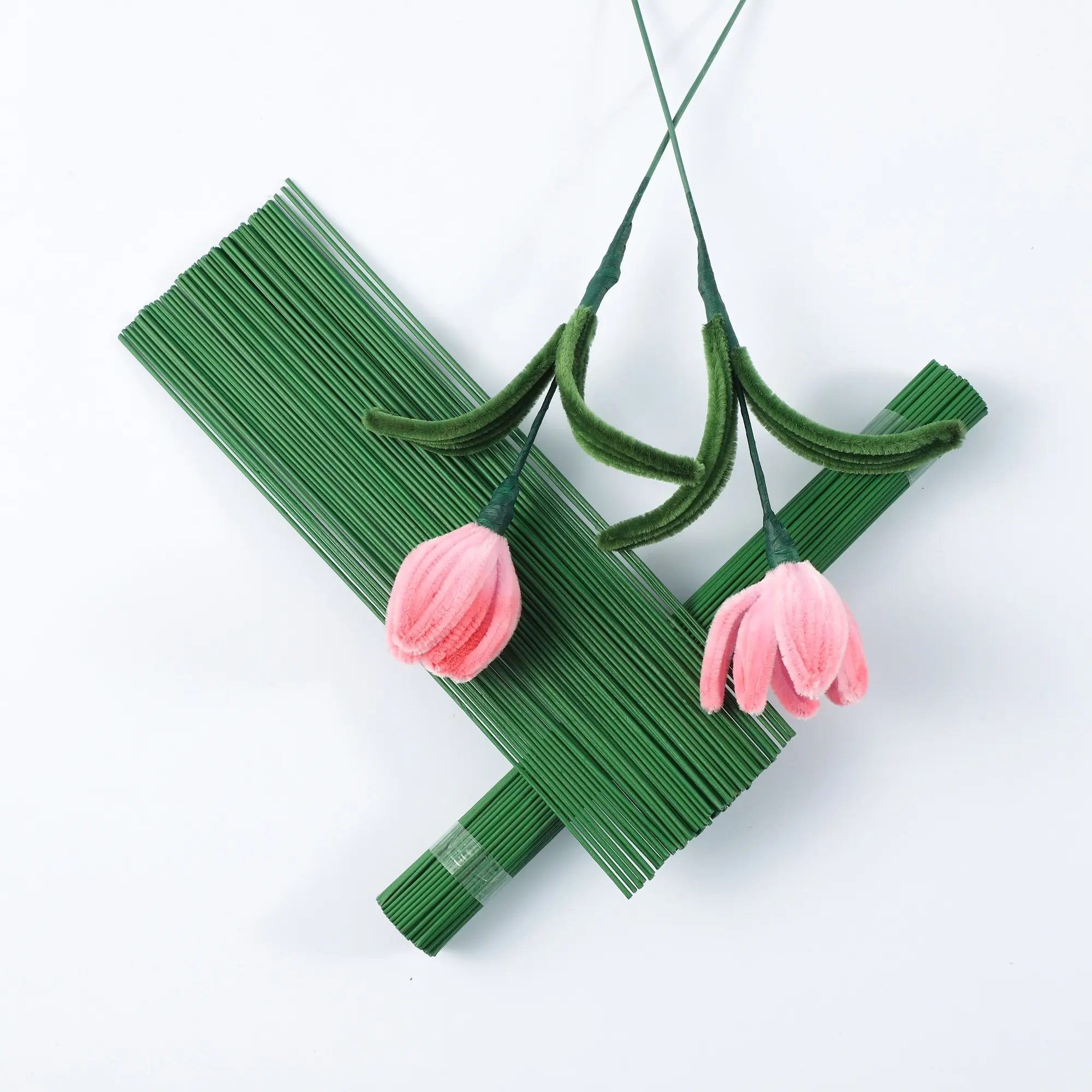축제의 제조 업체 철 와이어 인공 꽃 기둥과 장식 수제 PVC 꽃 줄기