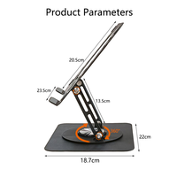 Nouveau support pour ordinateur portable ergonomique, rotatif à 360°, réglable en hauteur, pliable, en métal, universel, pour iPad MacBook