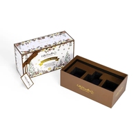 Boîte cadeau tiroir en carton pour extensions de perruques personnalisées, bijoux cosmétiques, colliers, cils, style coloré