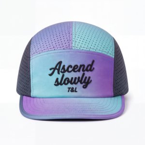 Custom Polyester Badge 5-Panel <b>Flat</b> Brim Adjustable Cap Waterproof Performance Fabric Outdoor Streetwear <b>Hat</b> for Men Women - Product Image 5