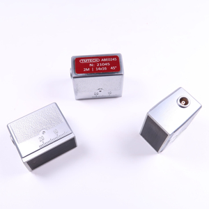 หัววัดแบบ Angle Beam 4Mhz 14*14มม. 45/60/70 องศา ชุดอุปกรณ์วัดข้อบกพร่องด้วยคลื่นอัลตราโซนิกแบบชิ้นเดียวทุกชุดที่มีความไวสูง - Product Image 2