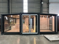 Rumah Kontainer Panel Sandwich Modular Mewah 20ft & 40ft Desain Kamar Tidur Lepas Pasang untuk Penggunaan Bar Konsep Rumah Mungil yang Bernapas