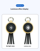 Câble 3-en-1 Micro USB Type-C tressé en NYLON avec logo LED lumineux, chargeur cadeau d'affaires, écouteurs avec porte-clés, charge rapide