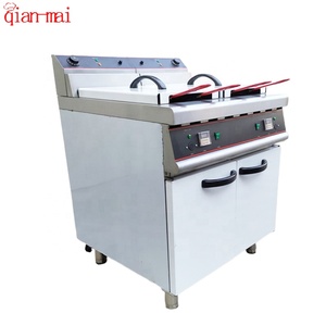 Friteuse électrique commerciale à 2 cuves et 4 paniers pour poulet <span class=keywords><strong>KFC</strong></span>, <span class=keywords><strong>poisson</strong></span>, beignets, pommes de terre, design vertical pour restaurants - Product Image 3