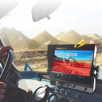 Caméra de surveillance étanche CISBO AI 7 pouces avec capteur radar à ondes millimétriques, détection d'angle mort BSM et vue panoramique 360° pour camion, détection BSD