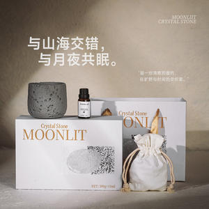 Conteneur Cylindrique en Béton avec Pierre de Cristal Créative, Parfum Personnalisé Artisanal, Écologique, Sans Alcool, Longue Durée, Fraîcheur Durable - Product Image 2