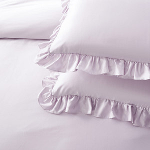 Source Factory Modern Embroidered Sateen Ruffled Luxury Durable 100% Cotton King Breathable Eco-Friendly All-Season <strong>Duvet</strong> <strong>Cover</strong> - Product Image 2