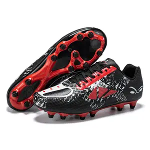 Scarpe sportive di alta qualità scarpe da calcio drop shipping punte FG tacchetti bassi alla caviglia scarpe nere scarpe di marca