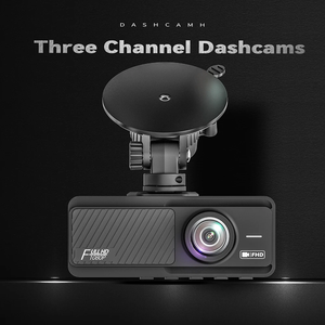 مسجل فيديو للسيارة بثلاث قنوات بدقة عالية 1080 بكسل مع واي فاي وكاميرا داخلية ثلاثية العدسات - Product Image 4