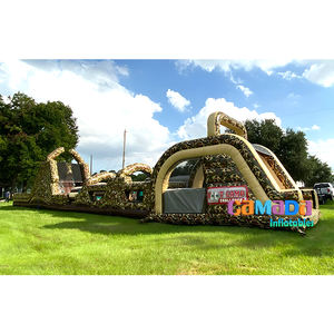 Toboggan gonflable Obstacle Château de haute qualité Jeux Camouflage Parcours d'obstacles gonflable - Product Image 3