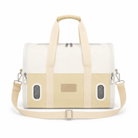 Sac de transport léger et imperméable pour chat, avec poignée et bandoulière, double fenêtre en maille pour chats et petits chiens, sac de voyage pour animaux de compagnie