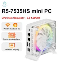 Mini PC AMD Ryzen 5 7535HS con Windows 11 Pro, 8 Núcleos, DDR5, SSD de 256/512 GB, WIFI6, BT5.2, Computadora de Escritorio para Juegos, Suministro Directo de Fábrica