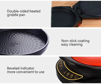 Crêpière électrique, portable, plaque de cuisson en acier inoxydable antiadhésive, appareil ménager automatique pour le petit-déjeuner et les desserts