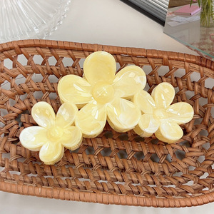Pinzas de Pelo Grandes con Degradado de Mármol, Pinzas de Pelo con Diseño Floral en 3D para Cabello Grueso, para Mujeres y Adolescentes - Product Image 6