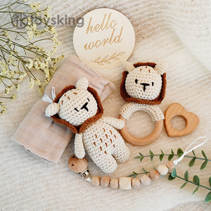 Muñeco de León de Patas Cortas Hecho a Mano con Ganchillo - Lindo Amigurumi de Dibujos Animados, <span class=keywords><strong>Rey</strong></span> de la Selva, Juguete de Peluche Estilo Kawaii Chibi - Product Image 5