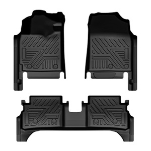 Tapis de sol de voiture 5D en TPE toutes saisons, antidérapants, imperméables, sur mesure, ensemble complet 3 pièces, épaisseur 3,5 mm, motif géométrique - Product Image 1