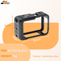 Cage de caméra en alliage d'aluminium Shuotu avec trou de vis 1/4, cage d'extension multifonctionnelle pour DJI Action 6