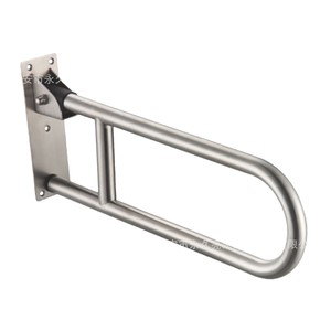 Barre d'appui relevable en U YJL en acier inoxydable 304 finition brossée pour salle de bain et toilettes, support de sécurité à usage domestique - Product Image 4