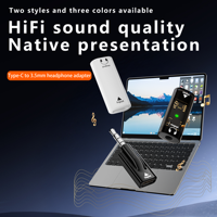 Adaptateur audio HiFi de type C vers 3,5 mm avec port pour écouteurs AC, nouvelle conception, 16 bits 48 kHz, pour ordinateur portable et casque PC