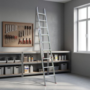 KAS-325 3-Section Telescoping Straight <b>Ladder</b> 24-step Heavy Duty Aluminum Alloy Extendable Anti-Rust Portable Modern 150kg Load - Product Image 3