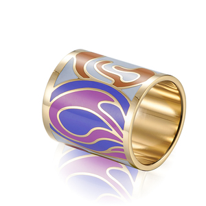 Anneau de fermeture d'écharpe en acier inoxydable émaillé coloré personnalisé à la mode pour dames Anneau de manche élégant en acier inoxydable-pour cadeau - Product Image 6