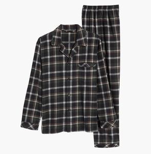Factory Direct Autumn Winter Thermal <strong>Pyjamas</strong> Sets <strong>Men</strong> Cotton <strong>Flannel</strong> Pajamas Set Plaid Nightwear Lounge Wear <strong>Men's</strong> Sleepwear - Product Image 1