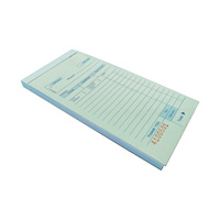 Chèque d'invité autocopiant de restaurant personnalisable, livre en double, carnet de commande de serveur 86x165mm