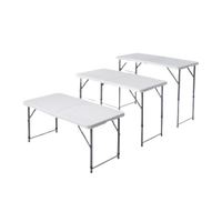 Table pliante Table à manger portable pour la maison Table d'étude pour dortoir Table à manger rectangulaire simple en plastique pour l'extérieur
