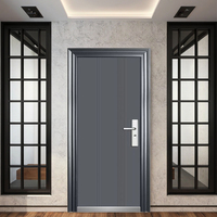 Porte de sécurité extérieure économique en acier galvanisé noir antivol, avec volet roulant en fer forgé, pour villa, pour la sécurité