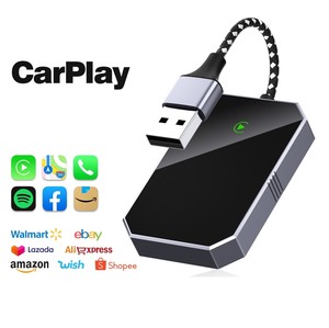 อะแดปเตอร์ <span class=keywords><strong>CarPlay</strong></span> ไร้สาย-แปลงแบบมีสายเป็นแบบไร้สายอัตโนมัติสำหรับ <span class=keywords><strong>iPhone</strong></span> และ Android, 2-in-1, เชื่อมต่อไร้สายและรองรับ WiFi - Product Image 2