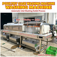 Laveuse automatique multi-usages pour caisses, cages à poulets, boîtes à légumes, plateaux à œufs en SUS304 – Nettoyage pour fermes avicoles