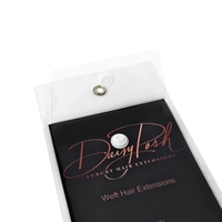 Bolsa de Plástico Transparente Personalizada de PVC, EVA, TPU para Extensiones de Cabello, para Guardar Mechones de Cabello, Bolsa de Almacenamiento Larga