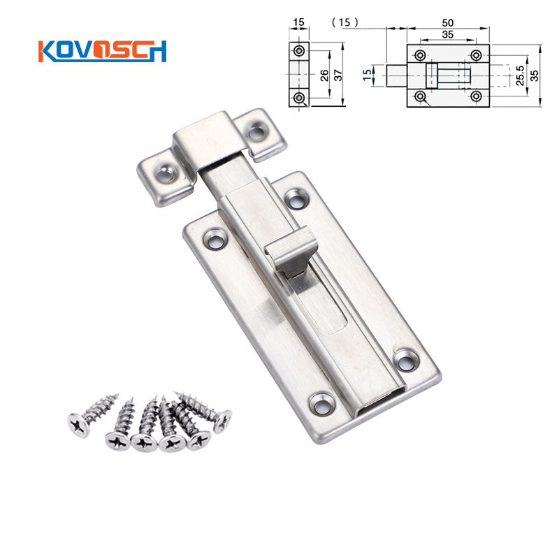 Оптовая продажа, скользящий болт для поверхностного монтажа, защелка из нержавеющей стали, замок для раздвижной двери