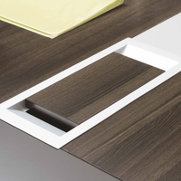 Bureau de direction en forme de L moderne haut de gamme, ensemble de table de bureau en bois durable, professionnel, pour PDG, commercial, avec tiroir pour dossiers