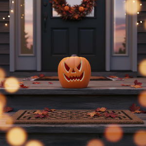 Custom <b>Lighted</b> Blow Mold Pumpkin <b>Lantern</b> Waterproof Plastic Non-Toxic AAA Battery Operated Child-Friendly Halloween Decoration - Product Image 5