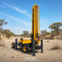 Foreuse de puits d'eau montée sur roues KY350 Yuchai 91kW, pour trous de 140-325mm, profondeur 450m, machine de forage KAIYAN 350, 8,4 tonnes