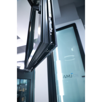 Fenêtre de balcon en aluminium à double vitrage sur mesure AMJ NFRC, design simple, cadre ultra-fin, fenêtre à battant en aluminium pour maison