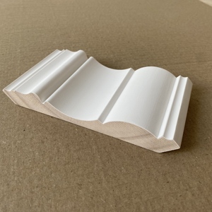 Moldura de Pino Radiata Blanca Preimpregnada Directa de Fábrica, Perfil FJ para Cornisa de Techo y Remate de Pared, Suministro Directo de Fábrica - Product Image 5