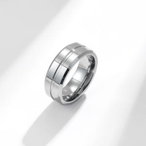 Anillo de Acero de Tungsteno para Hombre, Diseño Geométrico, Resistente a los Arañazos, Joyería de Moda, Regalo - Product Image 4