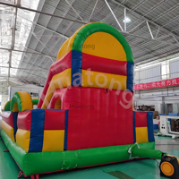 Parcours d'obstacles gonflable pour enfants Huatong en PVC, combo commercial, château gonflable avec toboggan, château gonflable pour sauter, château gonflable