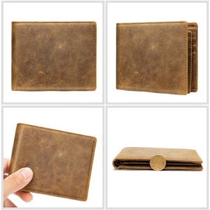 Custom Bifold Leather <b>Wallet</b> RFID Blocking Genuine Leather <b>Wallet</b> Men's Credit Card <b>Holder</b> - Product Image 4