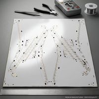 2426H_PL_LED_V05 Base en aluminium hautement réfléchissante, circuit imprimé rigide personnalisé, phare LED pour moto, production OEM en Chine