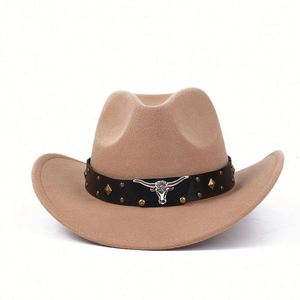 Wholesale Cotton Polyester Cowboy <b>Hat</b> Classic Cow Head Band Western Cowboy <b>Hat</b> - Product Image 5