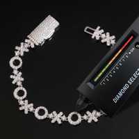 Bracelet cubain en moissanite VVS en argent sterling S925 de 8 mm, passe le test du diamant, bracelet hip-hop pour homme – Grande vente